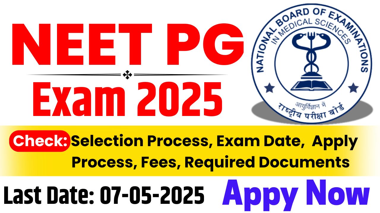 NTA NEET PG Online Admission 2025